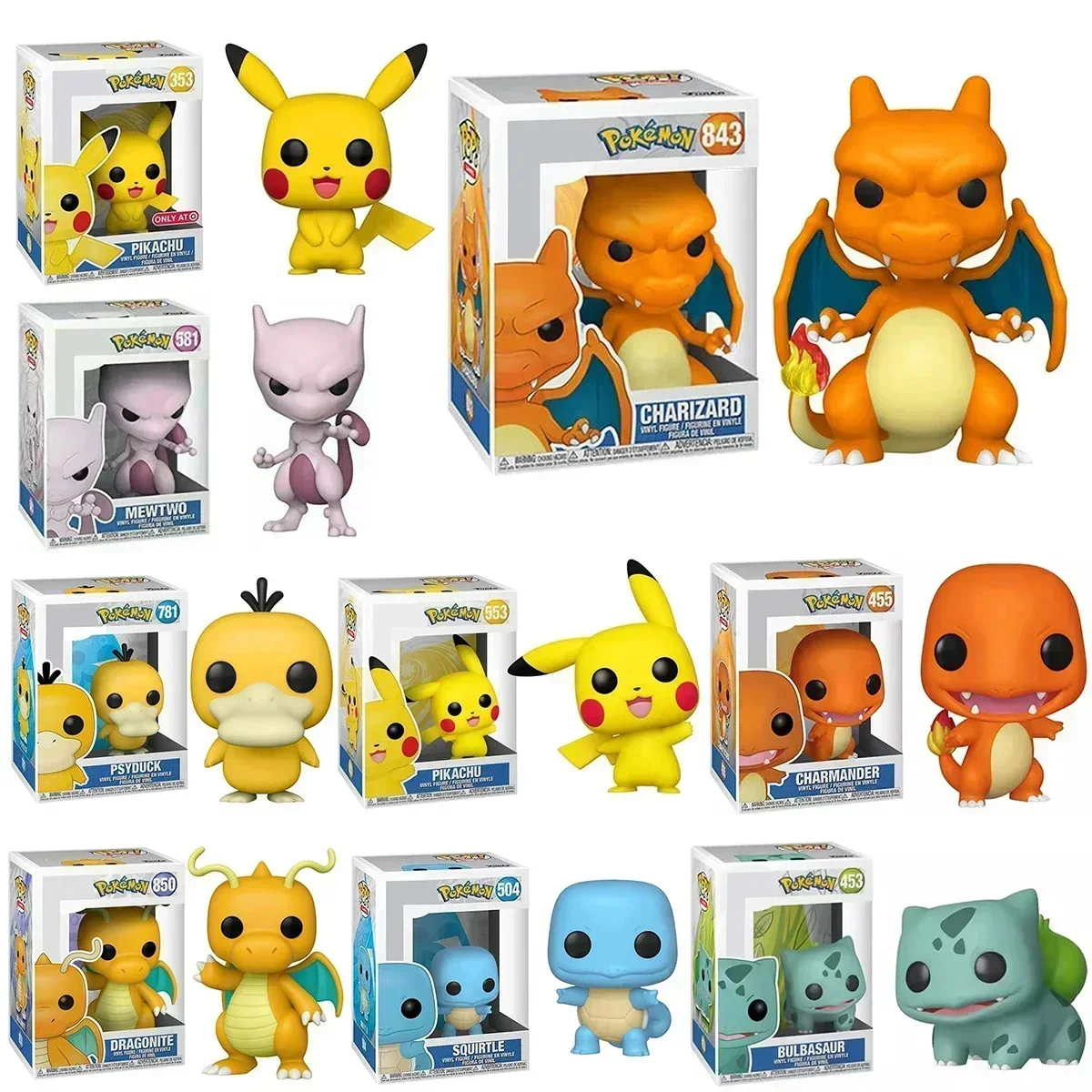 Funko personajes del juego de Anime figuras de juguete Pikachu decoración adornos figura de acción para niños juguete de cumpleaños