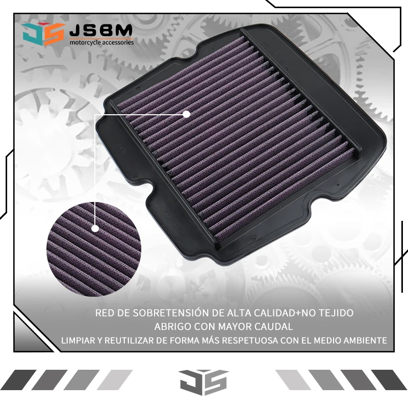 Filtro de aire de alto flujo JSBM para motocicleta Honda GL1800 GoldWing GL1800 SC47 F6B F6C HP HPN HPNA HPNM Golden Wing 2001 2002 2003 2004 2005 2006 2007 2008 2009 2010 2011 2012 2013 2014 2015 2016 2017