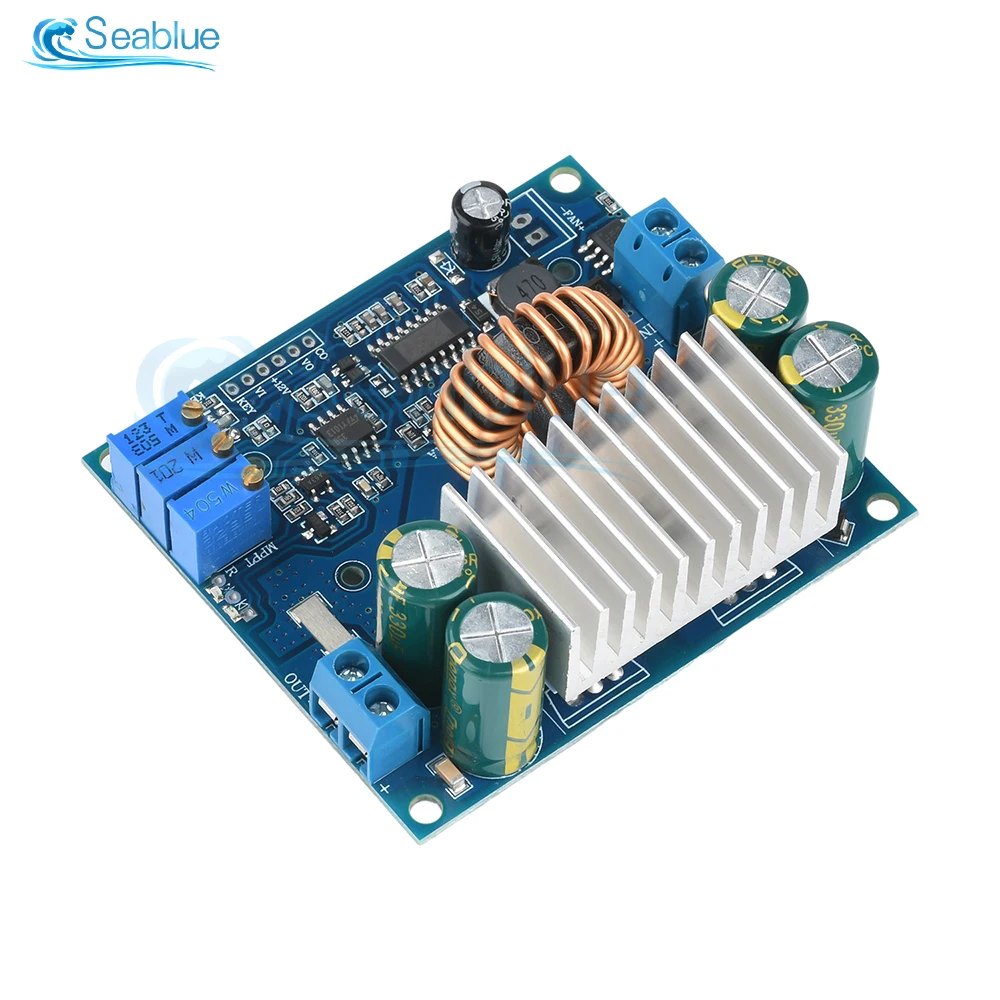 15A MPPT Zonnepaneel Buck Controller DC-DC 9-50V naar 1,2-48V Step-down laadmodule CC/CV Synchrone rectificatie
