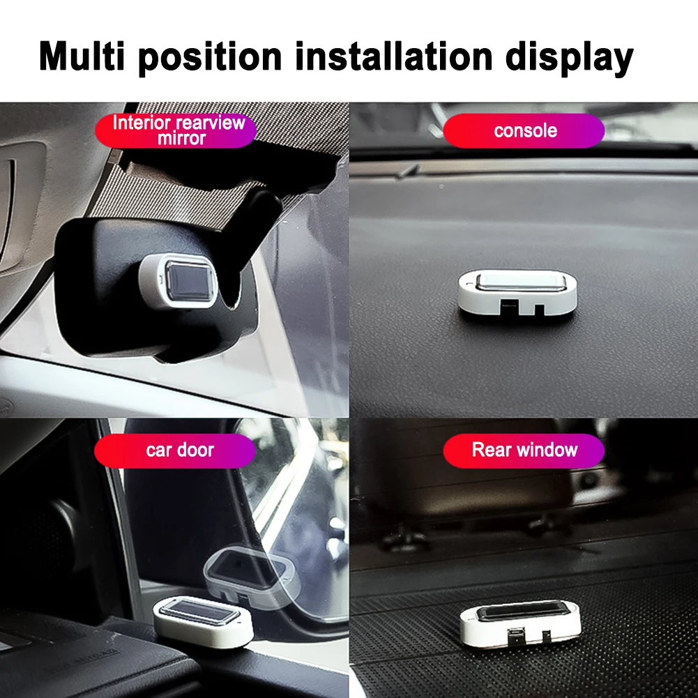 Wireless Warning Anti-Theft Caution Lamp Solar Powered Blue/Red Light LED Fake Security Light Simulated Car LED Warning Light