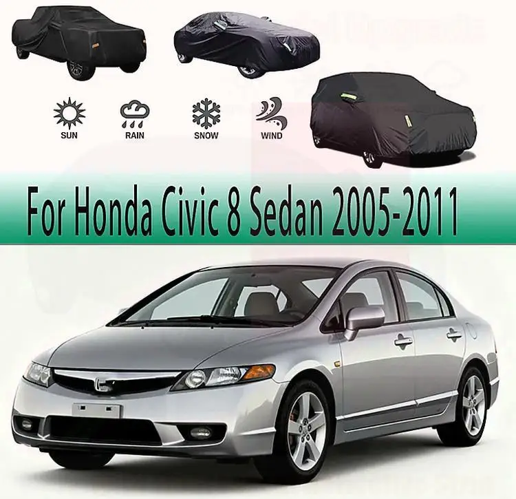 

For HondaCivic8Sedan200520112008FullCarCoversOutdoorProtectionSnowSunshadeWaterproofDustproof Car Covers