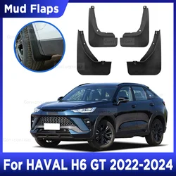 For HAVAL H6 GT 2022 2023 2024 4PCS Mud Flaps Splash Guard Mudguards MudFlaps Front Rear Fender Auto Styline Car Accessories