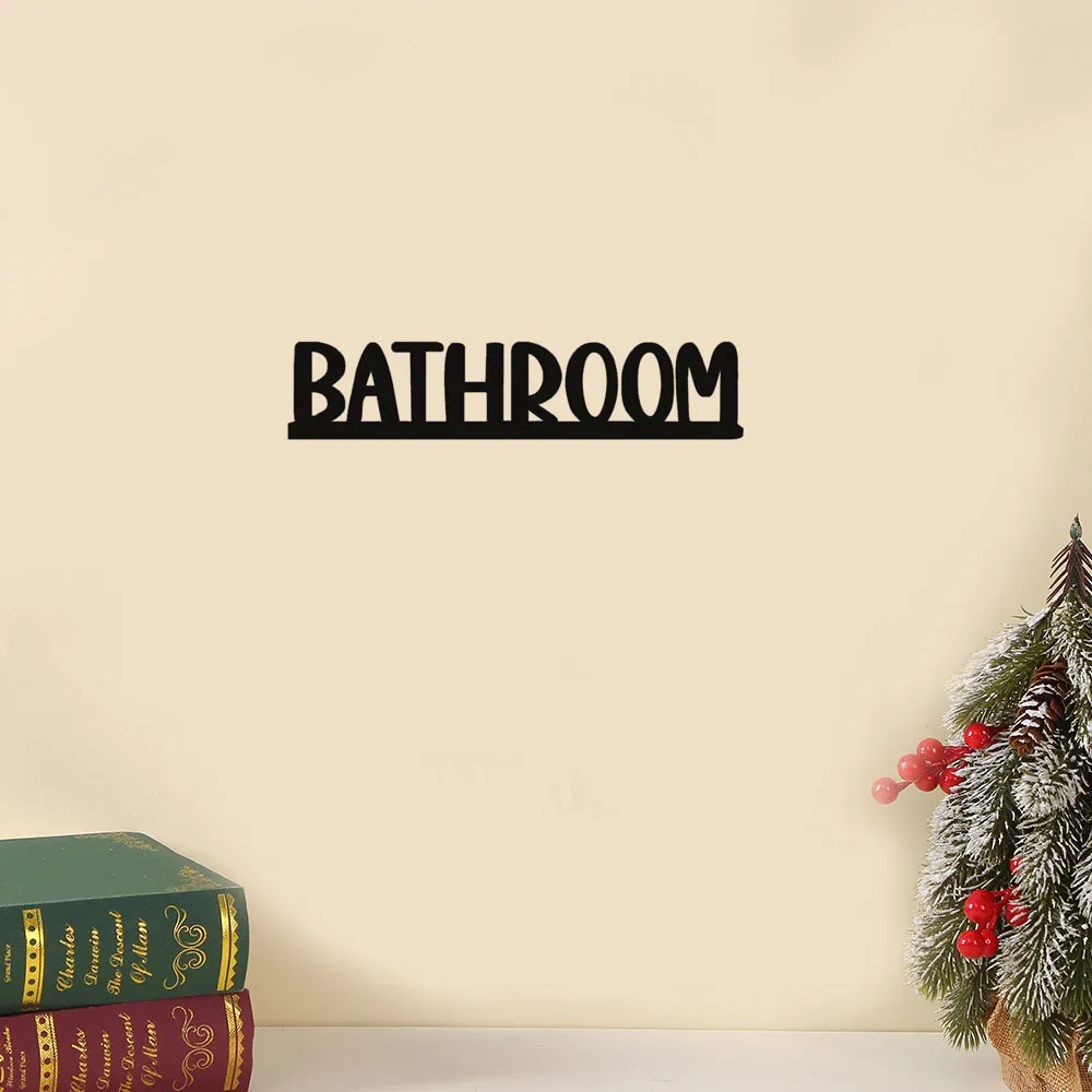 

Letter Sign Door Frame Decor - Lightweight Wall Art with Silhouette Design - for Bathroom, Bedroom & Living Room