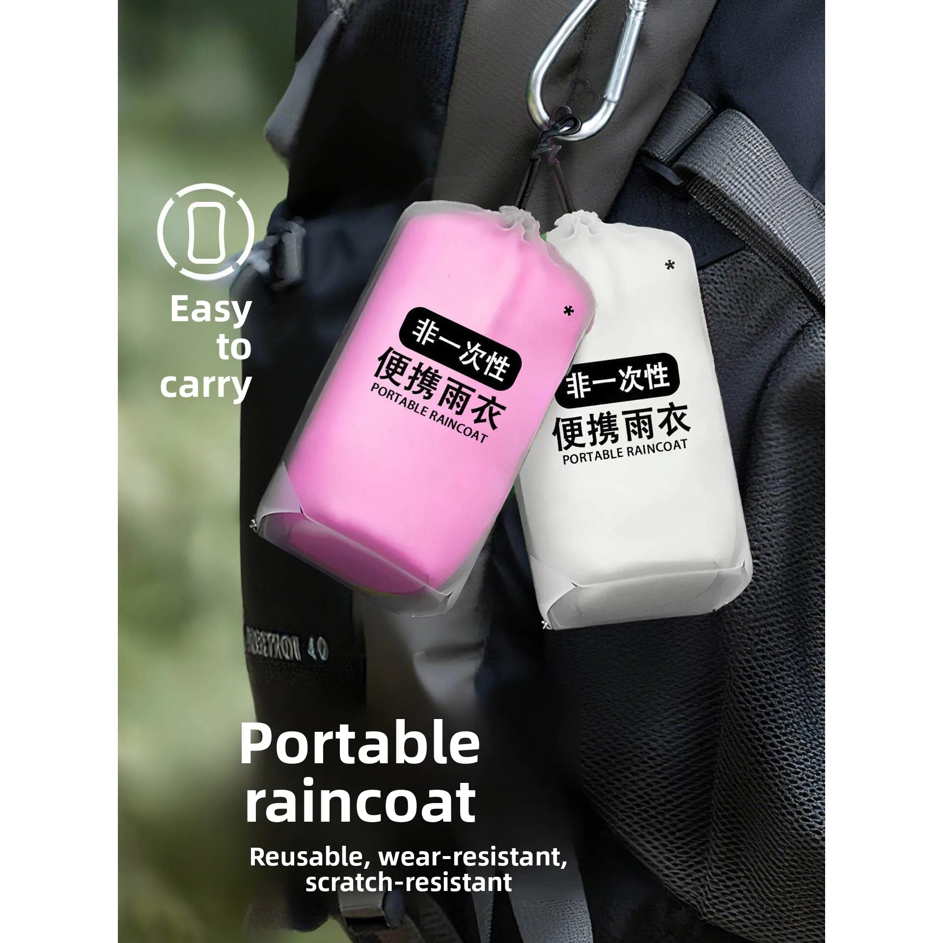 

Thickened Long Non-Disposable Outdoor Raincoat for Adults Portable Full Body Waterproof Hiking Mountain Climbing Rainwear