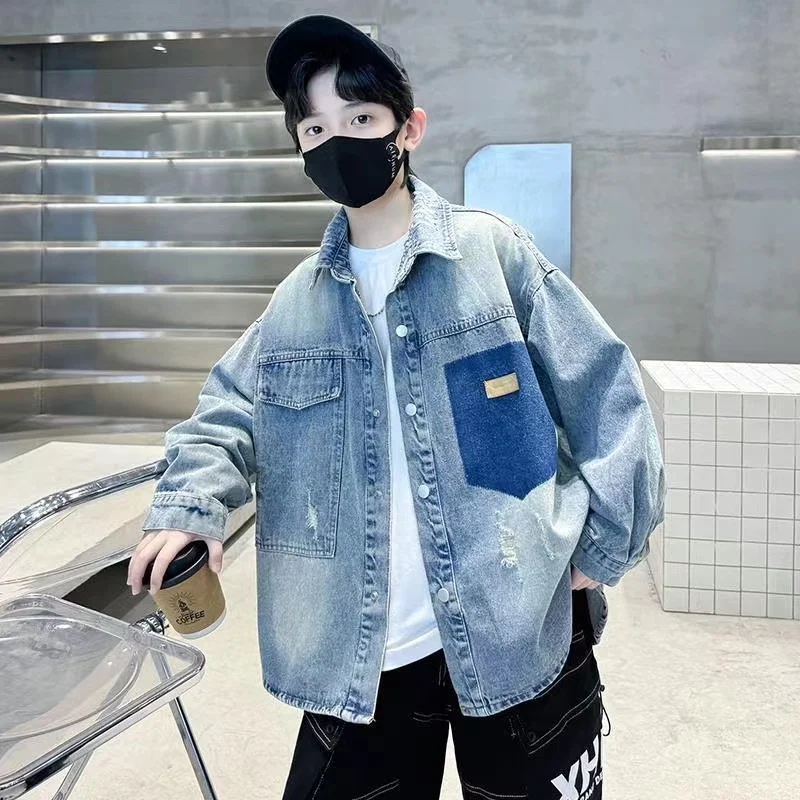 

Spring Autumn Kids Denim Jackets for Boys Baby Coats Fashion Child Kids Boys Outwear Jeans Jackets Jean
