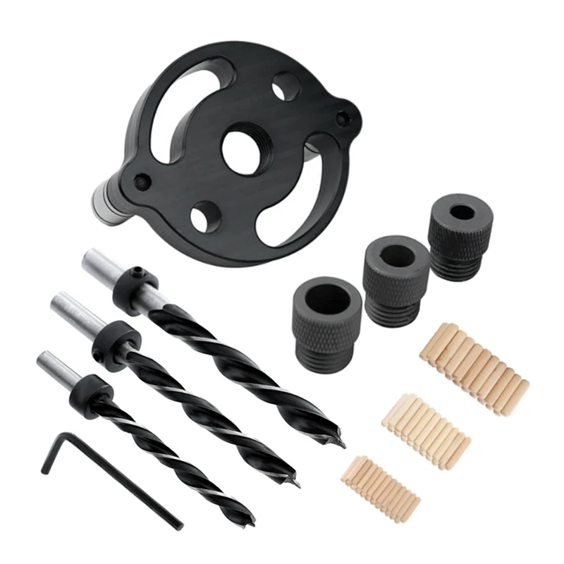

Vertical Pocket Hole Jig Self Centering Dowelling Jig Hole Puncher Locator Drill Guide For Woodworking