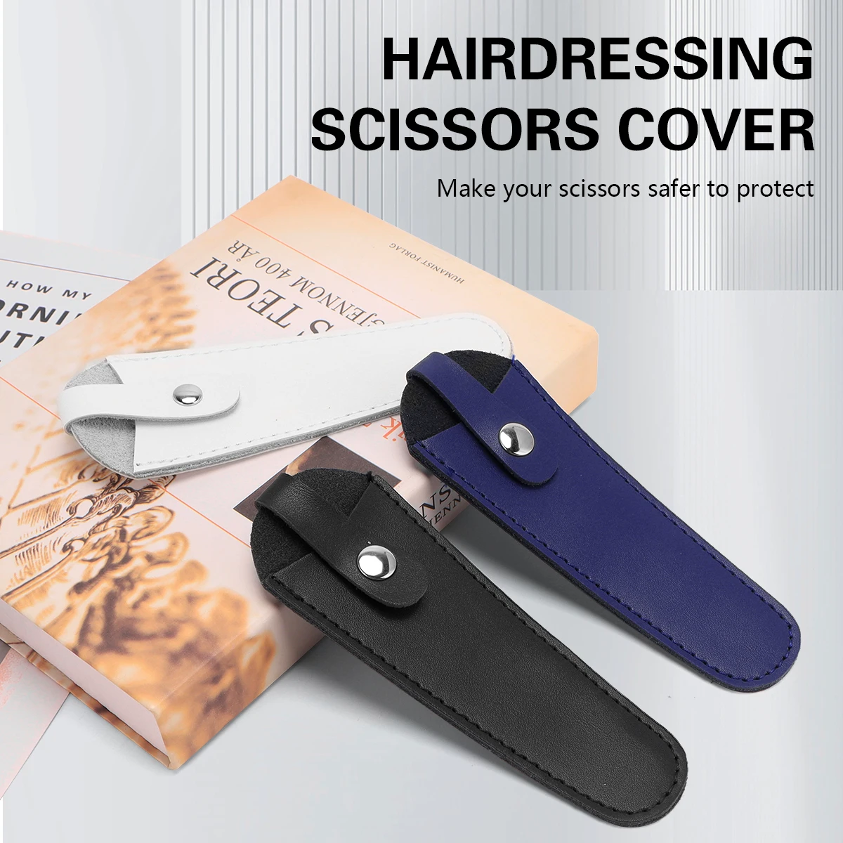 Barber Scissor Cover Haircutting Scissors Leather Case Scissor Storage Bag Shear Holster Hairdressing Hair Scissors Storage Tool