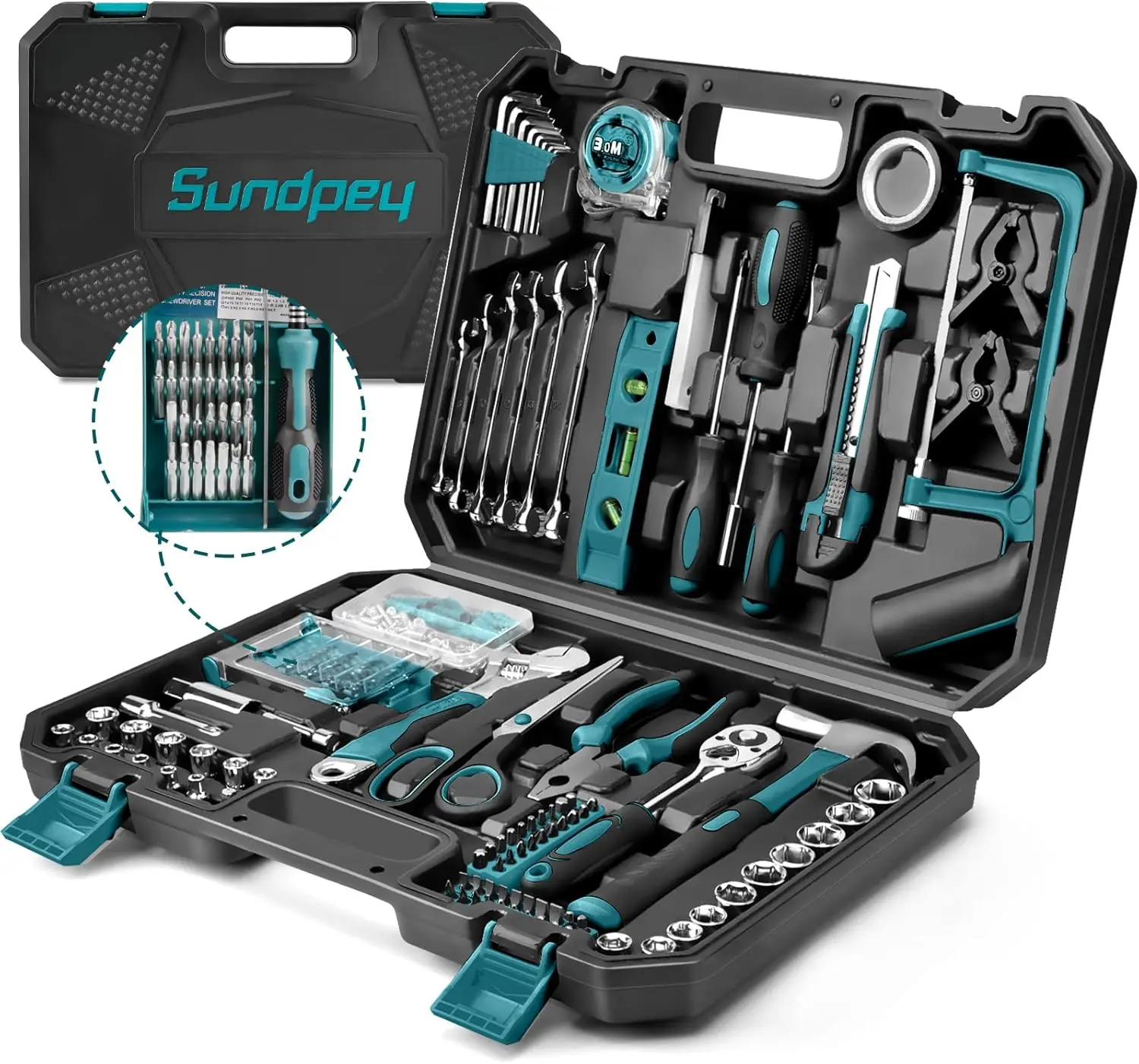 Home Tool Kit 257-PCs - Household Basic Repair Tool Set for Men Women - General Hand Mechanic's Tool Set & Screwdriver S