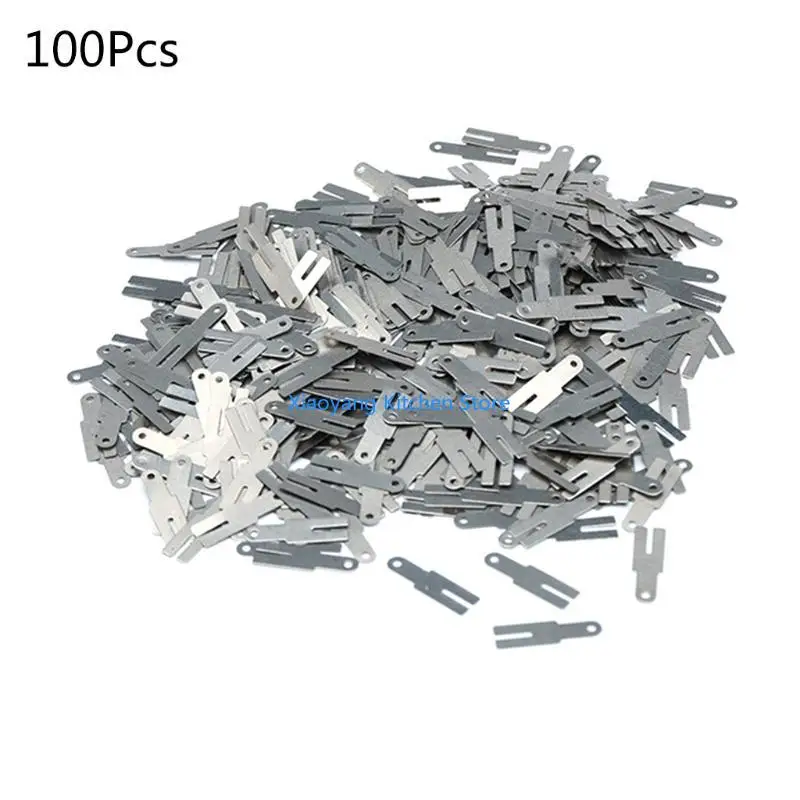 

69HC 100 Pieces 0.15x20x4 Nickel Plated Steel Strip Strap Sheets Fitting for Battery Spot Welding Machine Welder Washers