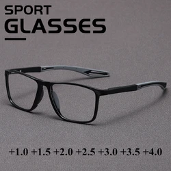 Retro Reading Glasses Men TR90 Sports Spring Leg Presbyopia Eyeglasses +1.0 To +4.0 Optical Lenses for Women Blue Light Eyewear