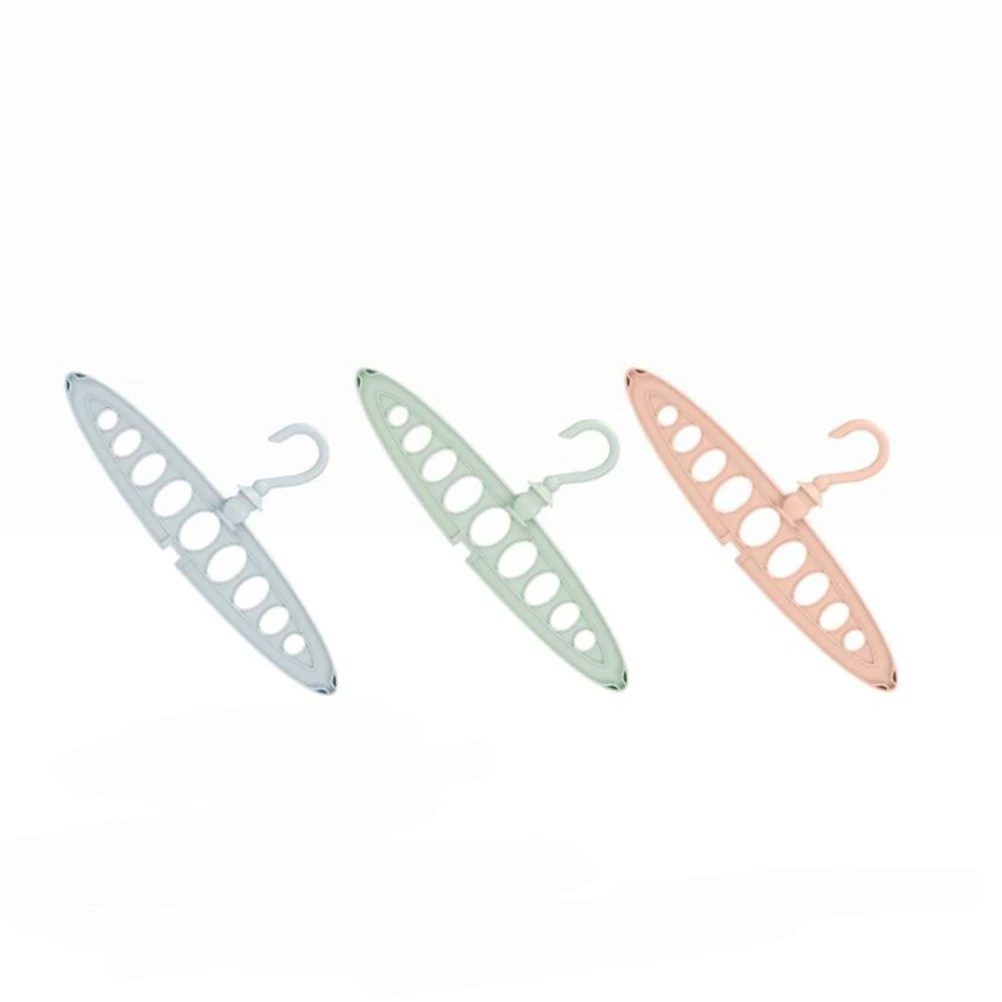 

5 Pcs PP Material Clothes Drying Racks Rotatable Hangers Anti slip Foldable Storage Laundry Rack Wardrobe ganizer Space