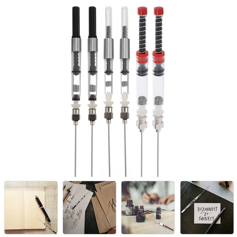 

6 Pcs Fountain Pen Converter Ink Absorption for Refill Tool Auxiliary Absorber Syringe Device Stationery Supplies