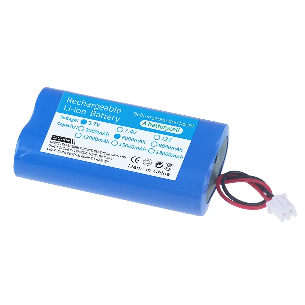 3.7V 18650 Lithium Battery 6000mah for Bluetooth Speaker Flashlight Singing Machine Hair Clipper Headlights,Sweeper Robot,toys