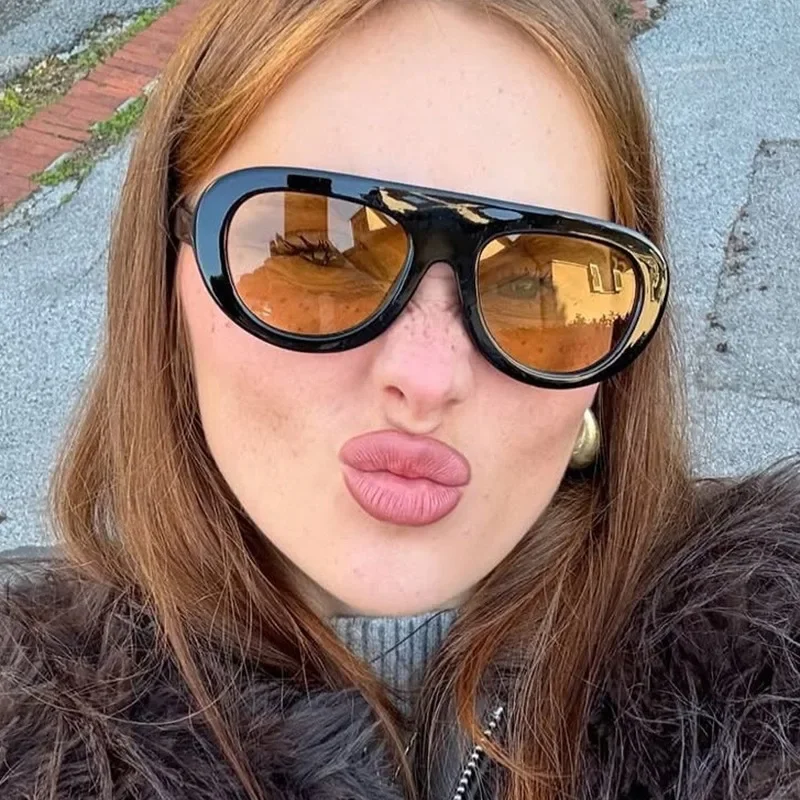 Fashion Oversized Hip Hop Sunglasses Men Women Shades Brand Designer  Glasses Trend Male Punk Eyewear Female UV400 image 2