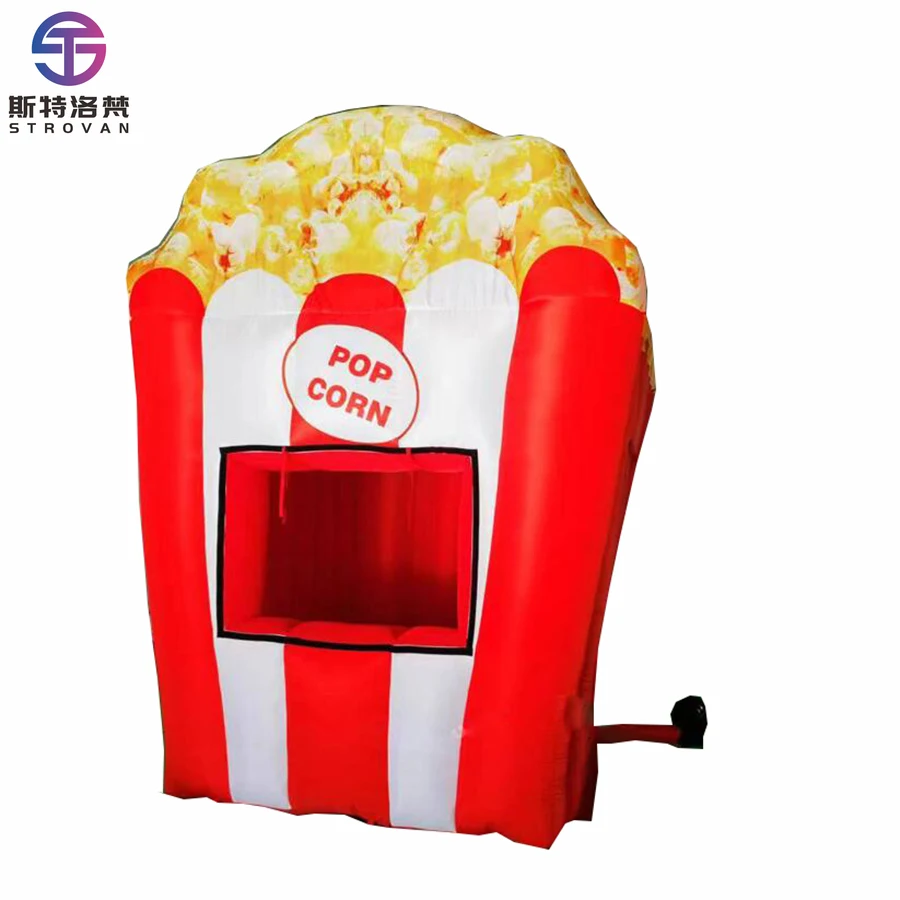 

STLF Giant Inflatable Candy Floss Popcorn Stand Booth Carnival Shop Blow up Inflatable Concession Food Tents for Promotion