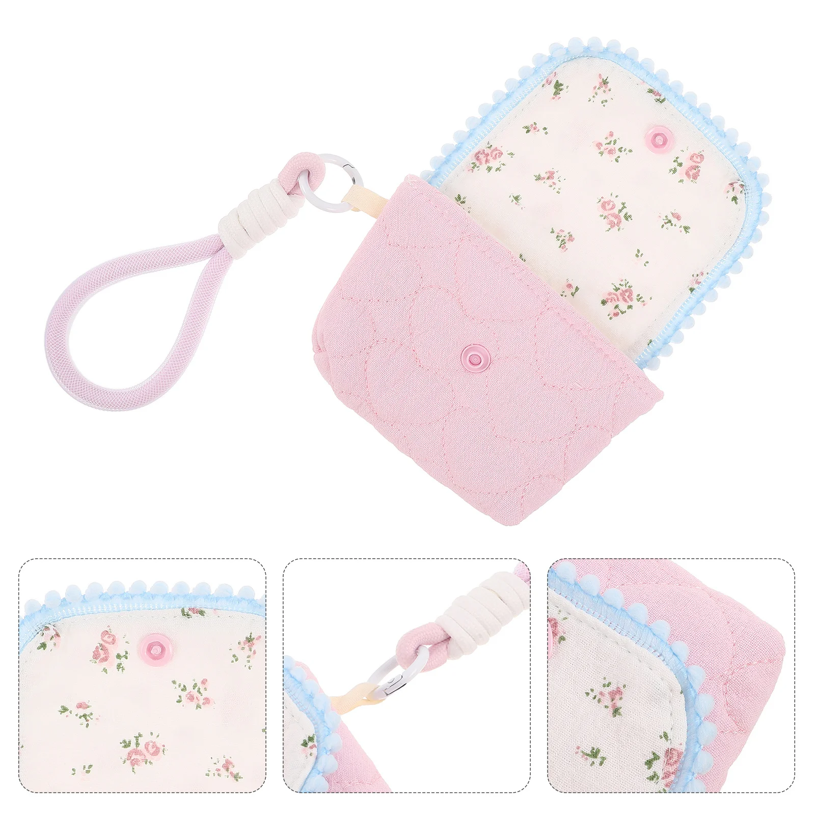 حقيبة تخزين الكاميرا المحمولة المدمجة بتصميم الأزهار حقيبة واقية مضادة للسقوط للسفر وأساسيات المغامرة الخارجية