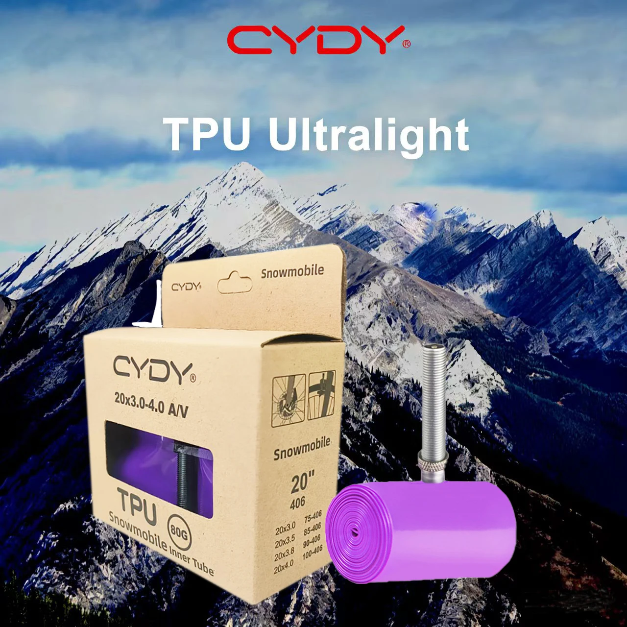CYDY TPU Schneemobil- und Fahrradschlauchkamera 406 20x3.0 3.5 3.8 4.0 Zoll MTB Fahrradreifen Pneu 20er Fahrradkomponenten – Detail 3