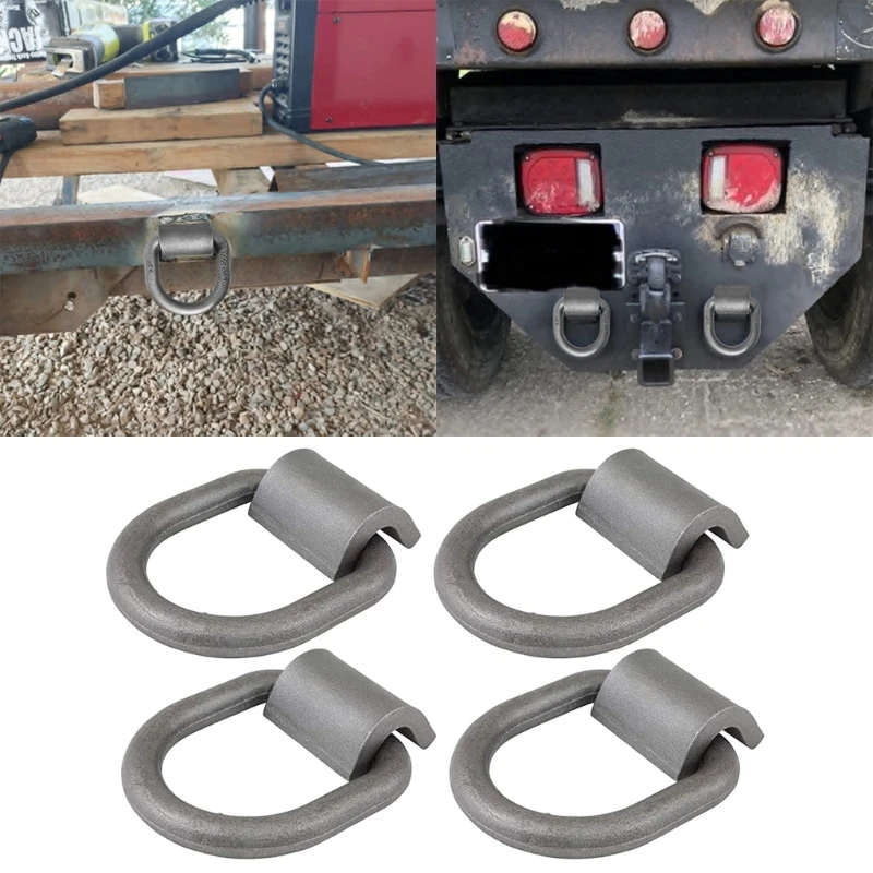 Heavy Duty Weld On D Ring 12000Lbs Truck Trailer Tie Down Cargo Anchors Point Tiedown Hardware