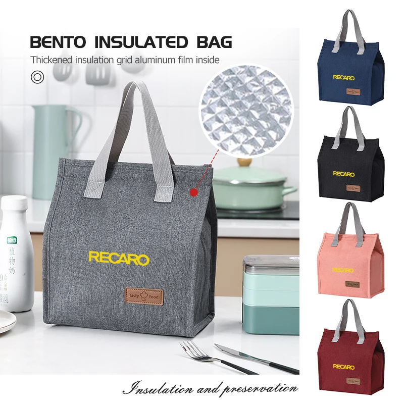 

Car Lunch Thermal Box Bento Insulated Bag Storage Handbag For Recaro