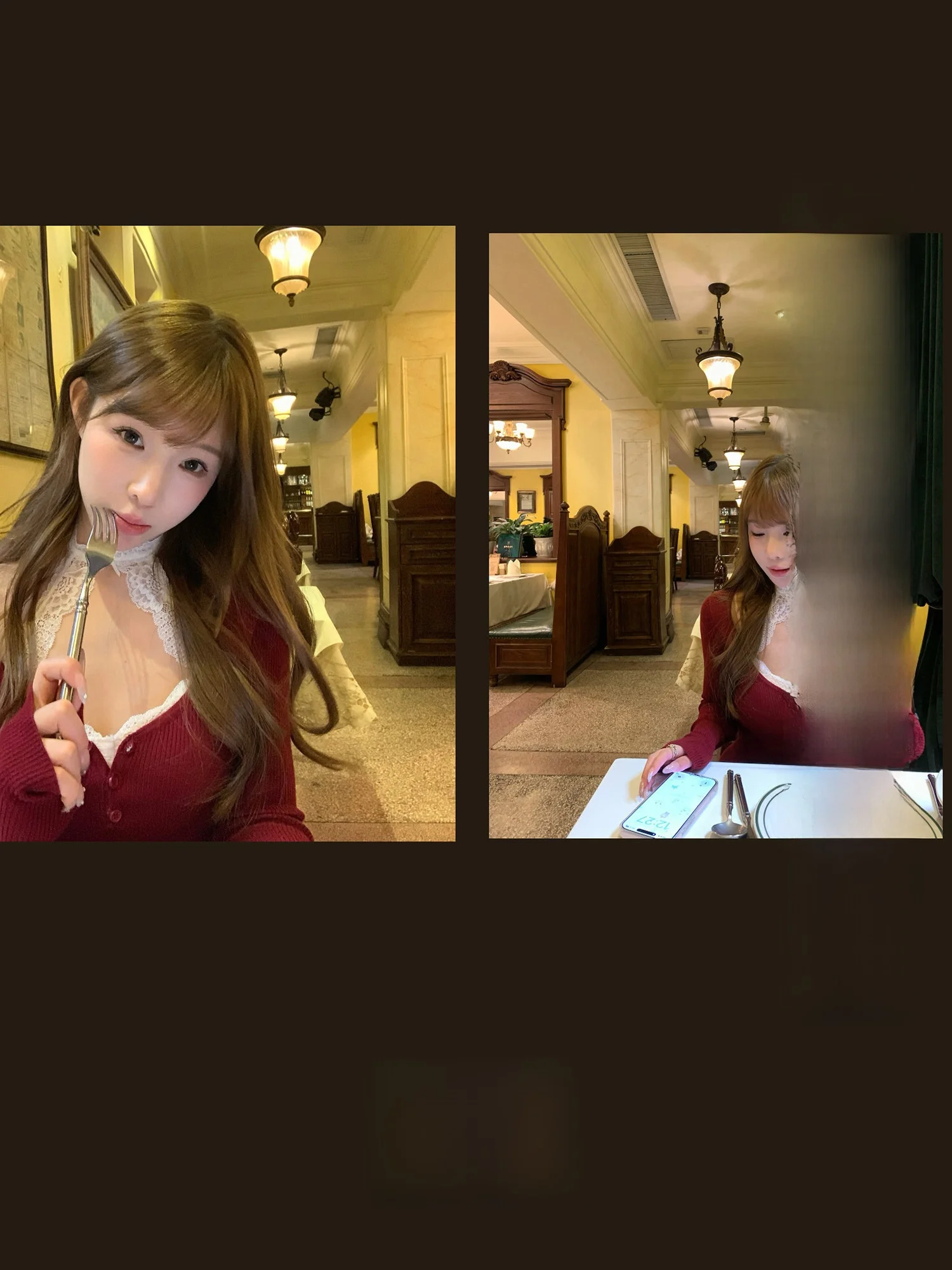 

Lukira Lace Ripple Heart V-ne Knitted Sweater Women's Slim Fit Inner Wear Wool Blend Soft Long Sve lectual Sle