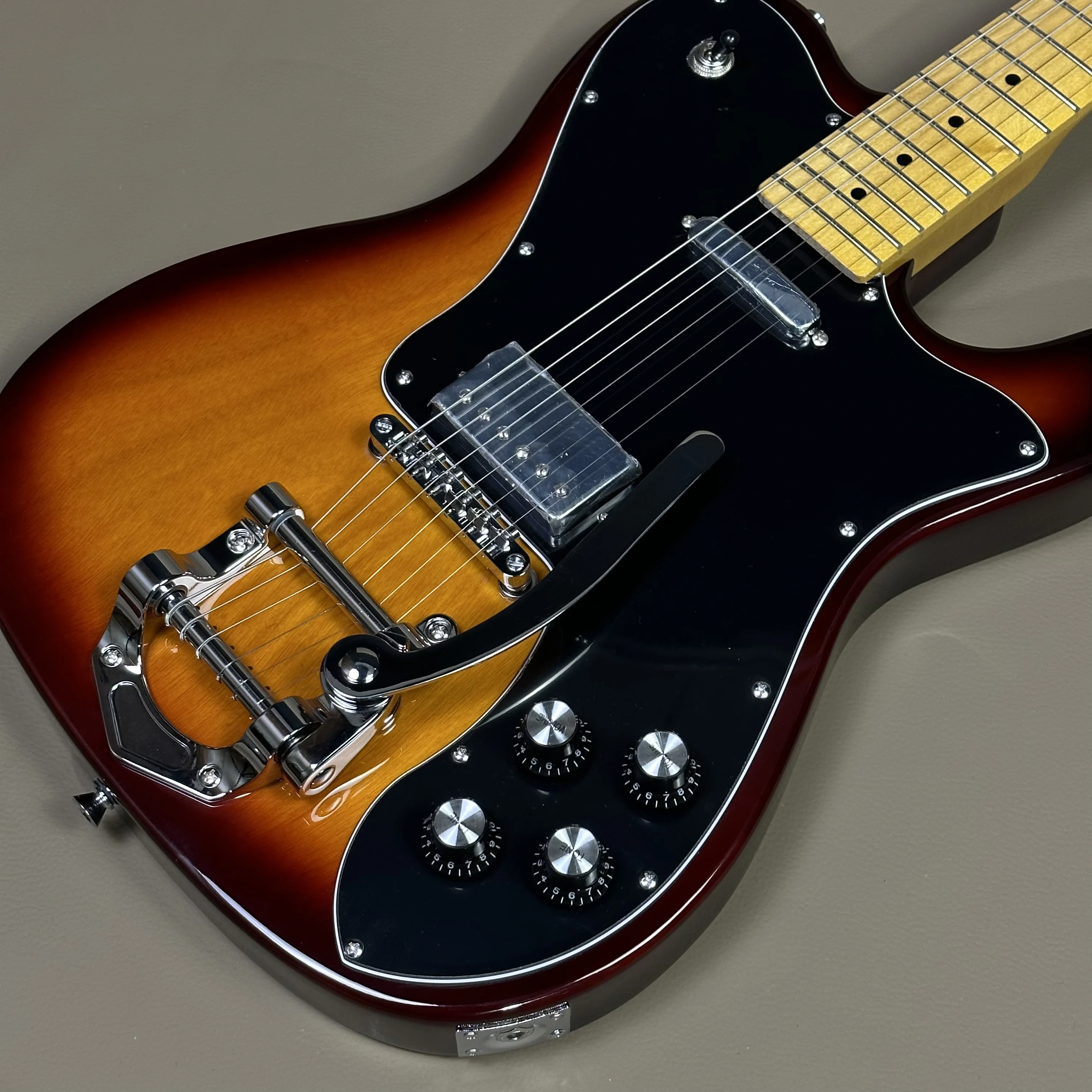 High quality TL vibrato Sunburst color Electric Guitar view 4