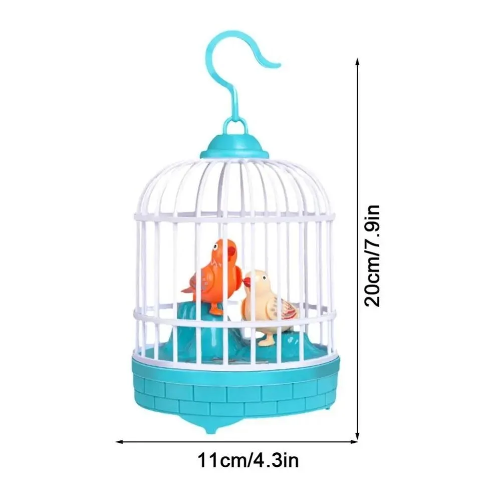 ใหม่ควบคุมเสียงไฟฟ้า BIRD CAGE ของเล่นส่องสว่างตลกสัตว์เลี้ยงอิเล็กทรอนิกส์ของเล่นสมจริงเสียงจําลอง BIRD CAGE เด็ก