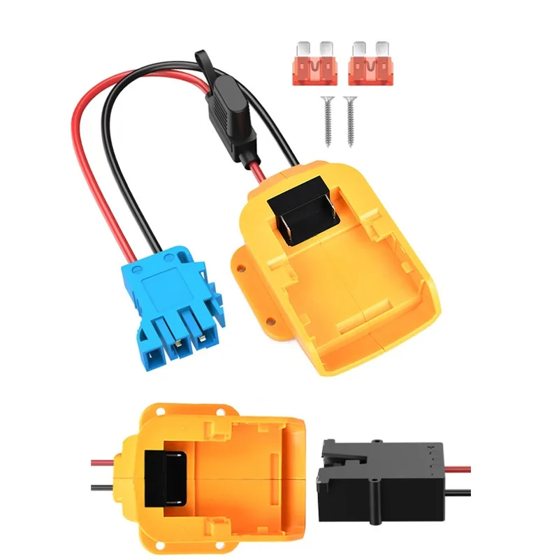 

Адаптер Power Wheels для литий-ионной батареи DeWalt 20 В с разъемом жгута проводов и держателем предохранителя 40a Адаптер для батареи «сделай сам»