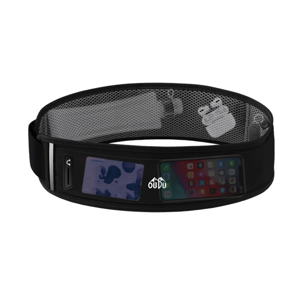 

Ultra-Thin Sport Mobile Waist Bag Close Fitting High Elastic Running Waist Bag Large Capacity Breathable Sports Phone Bag
