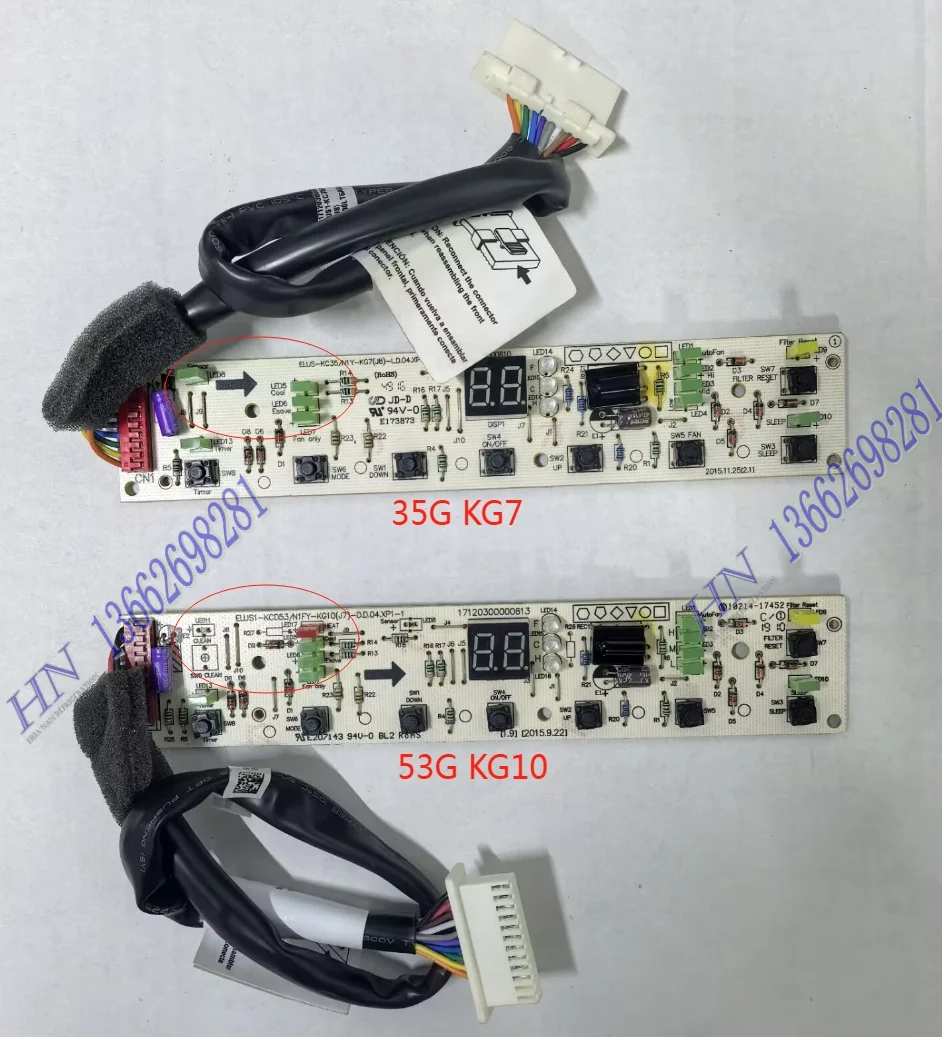

Новая оконная панель дисплея кондиционера Midea ELUS1-KCD53/N1FY-KG10(J7) ELUS-KC35/N1Y-KG7(JB) 17120300000613 /610