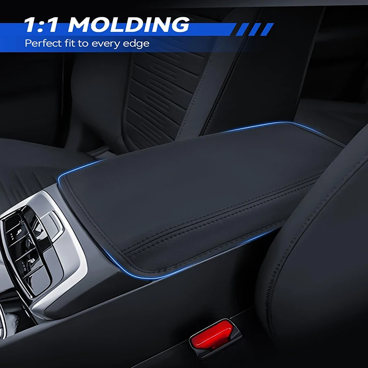 For Hyundai Tucson NX4 2022 2023 2024 2025 2026 Black Leather Center Console Armrest Cover Anti-Scratch Car Interior Accessories view 3