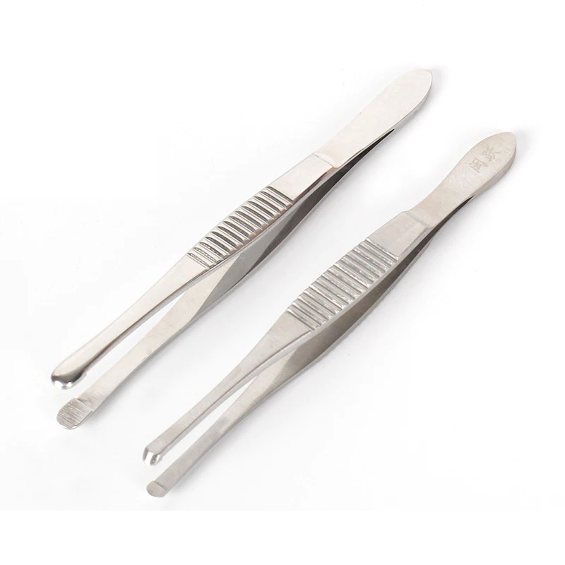 

Round head hospital eyelash tweezers 9cm pull down eyelash tweezers ophthalmic beard clip