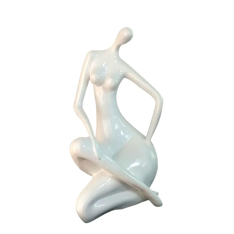 Modern Abstract Human Body Sculpture Artwork Beauty Nude Resin Craft Ornament