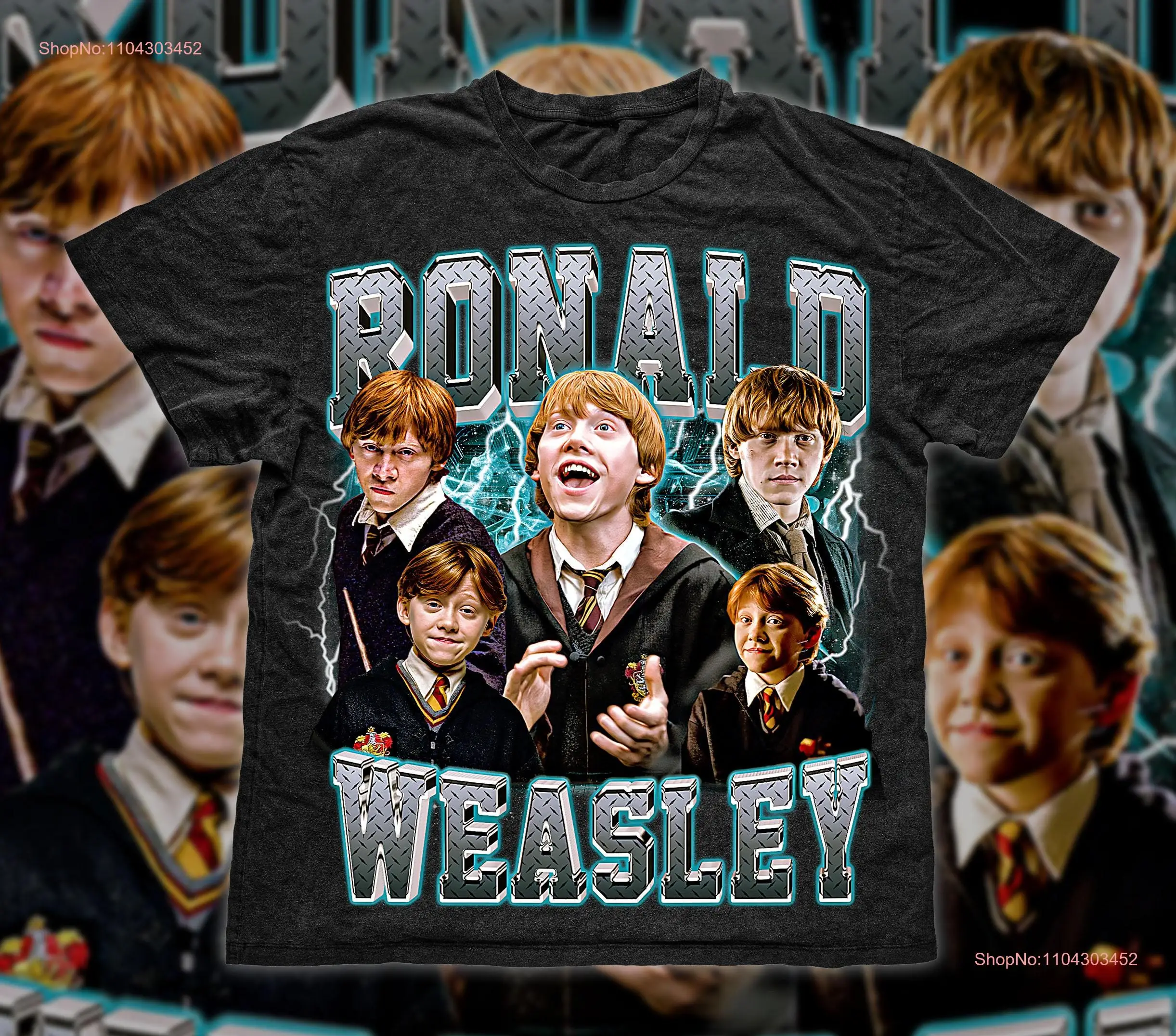 Ronald Weasley Camiseta vintage de los años 90 de manga larga o corta