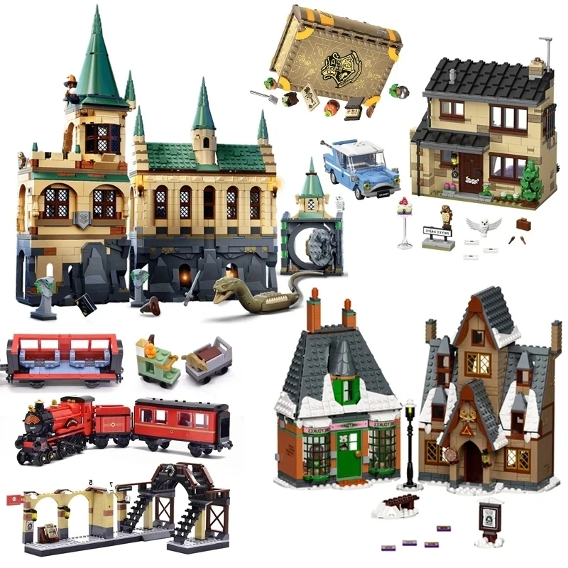 2024 Bricks City Creative Medieval Magic Castle Series School Architecture Palace Model Building Blocks Gifts Kid Assembly Toys