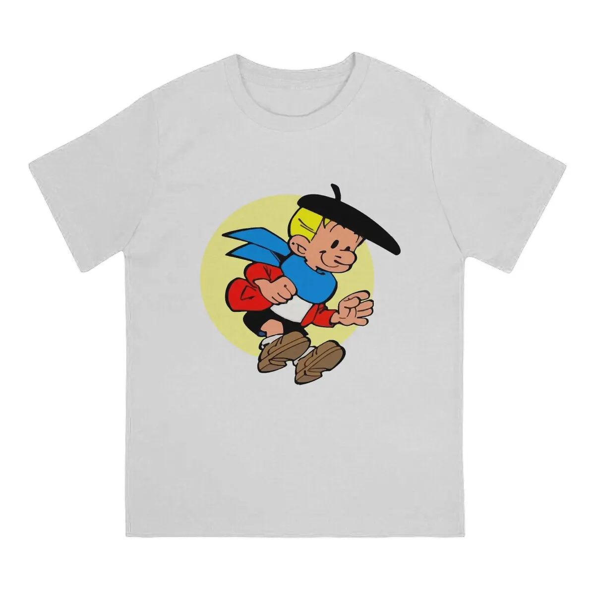 Gaston Lagaffe Anime Benny Breakiron Jumping T Shirt Harajuku Graphic Men's Tshirt Polyester Streetwear