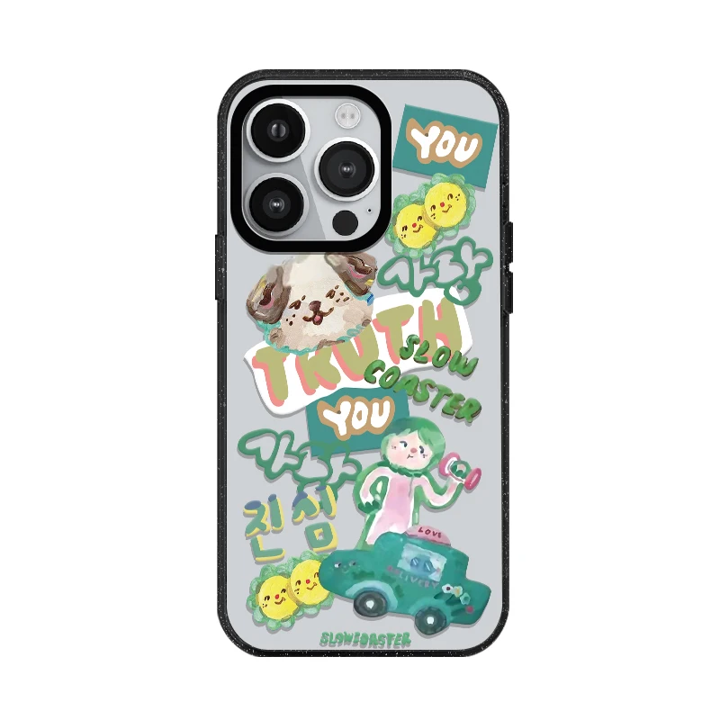 Corea Cartoon Graffiti Cat Dog custodia in acrilico per telefono con MagSafe per iPhone 16 15 14 13 12 Pro Max Cover posteriore antiurto antigoccia