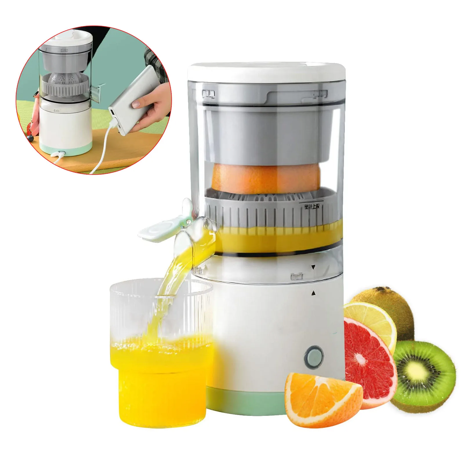 Extractor Vollautomatische Obst Haushalt Entsafter Tragbare Saft Maschine Rückstände Trennung Bidirektionale Spirale Obst Entsafter Tasse