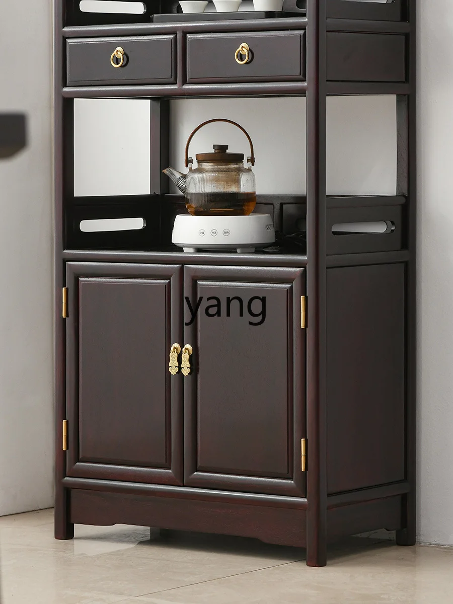 L'm'm New Chinese Style Sideboard Cabinet Side Table Double Door Cabinet Solid Wood Small Bookshelf Tea Cabinet Locker