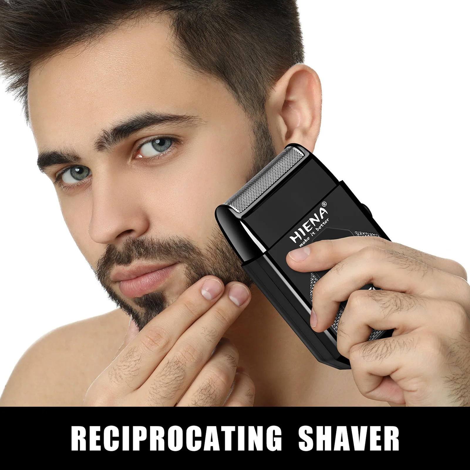 HIENA Beard Shaver For Men Portable LED Display Electric Razor Professional Grooming Hair Cutting Machine Hair Clipper Kit