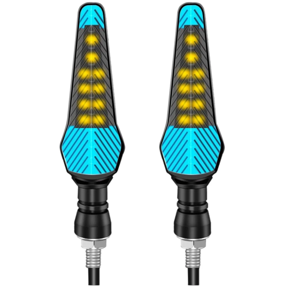 

2PCS Motorcycle Turn Signals Light Tail Flasher Flowing Water Blinker Motorcycle Flashing