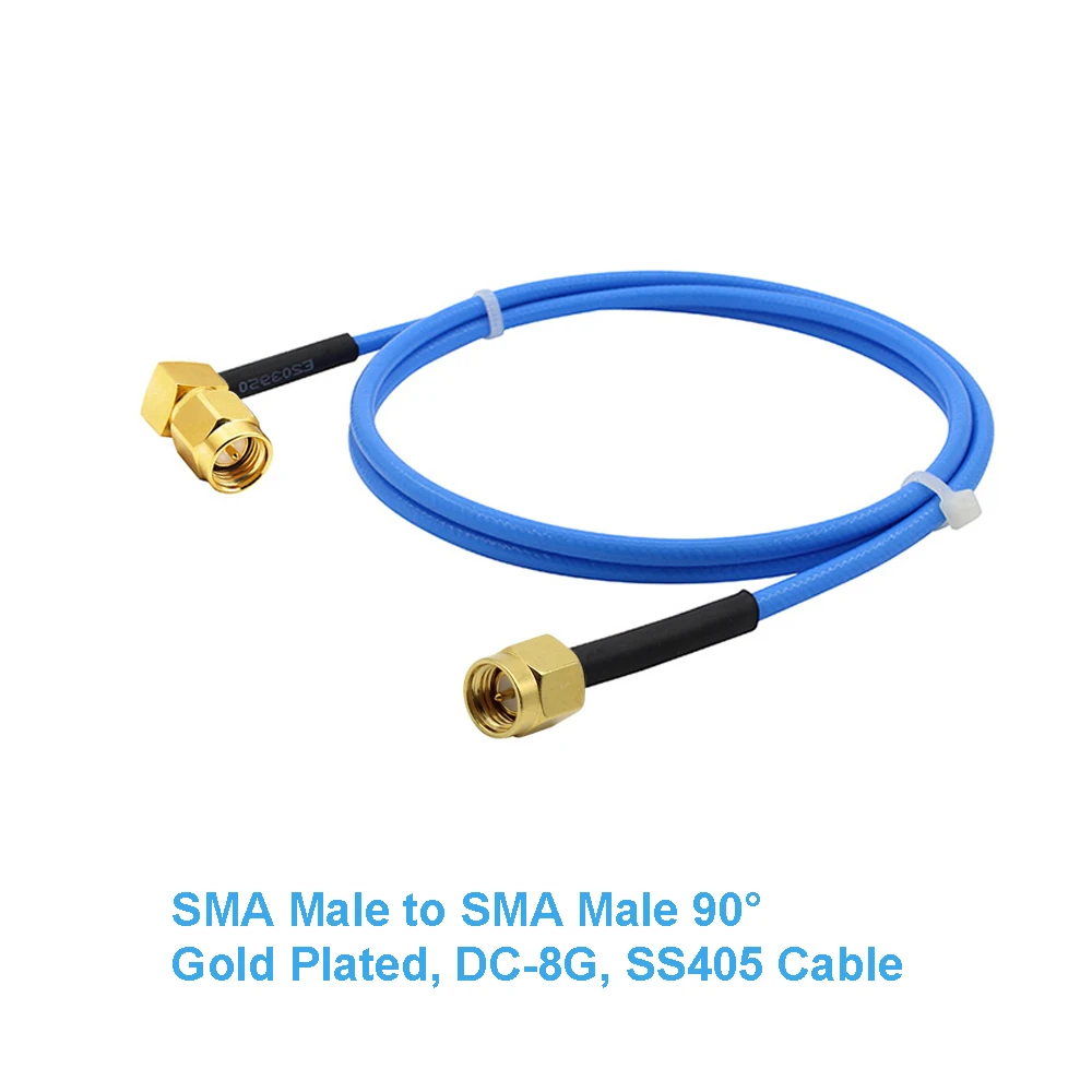 1PCS SMA High-Frequency Test Cable SS405 Wire 18GHZ Ultra Flexible Wire SMA Connector Test Grade SMA Male to SMA Male