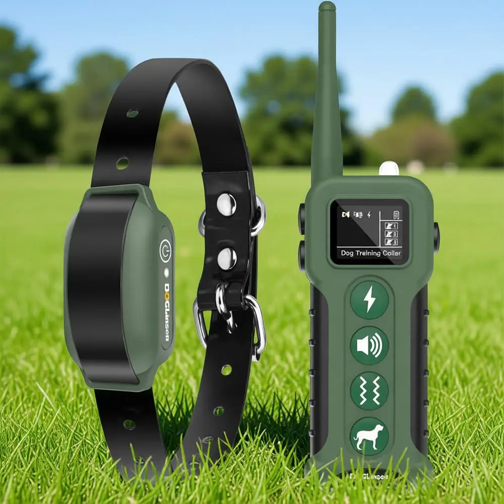 

Dog Training Collar with Remote, Waterproof Shock Collar for Large Medium Dogs, Upgraded 3300t E Collar, 3 Training Modes, 9 Sty