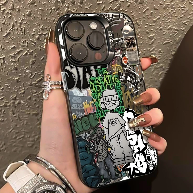 Cool Laser Graffiti Phone Case For Samsung Galaxy A56 A55 A54 A53 A52 A36 A35 A34 A26 A16 S26 S25 S24 S23 S22 S21 Ultra Plus FE