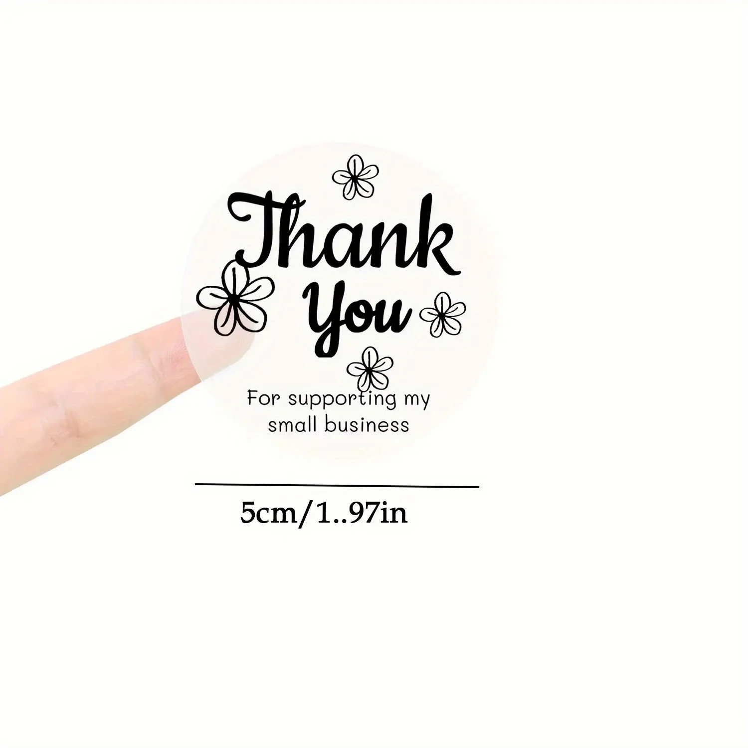 4 لفات من ورق الملصقات الحرارية الشفاف ذاتي اللصق - متوافق مع الطابعات الحرارية B3S/M200/M210/M110، مقاس 50 × 50 مم/1.97 بوصة #3