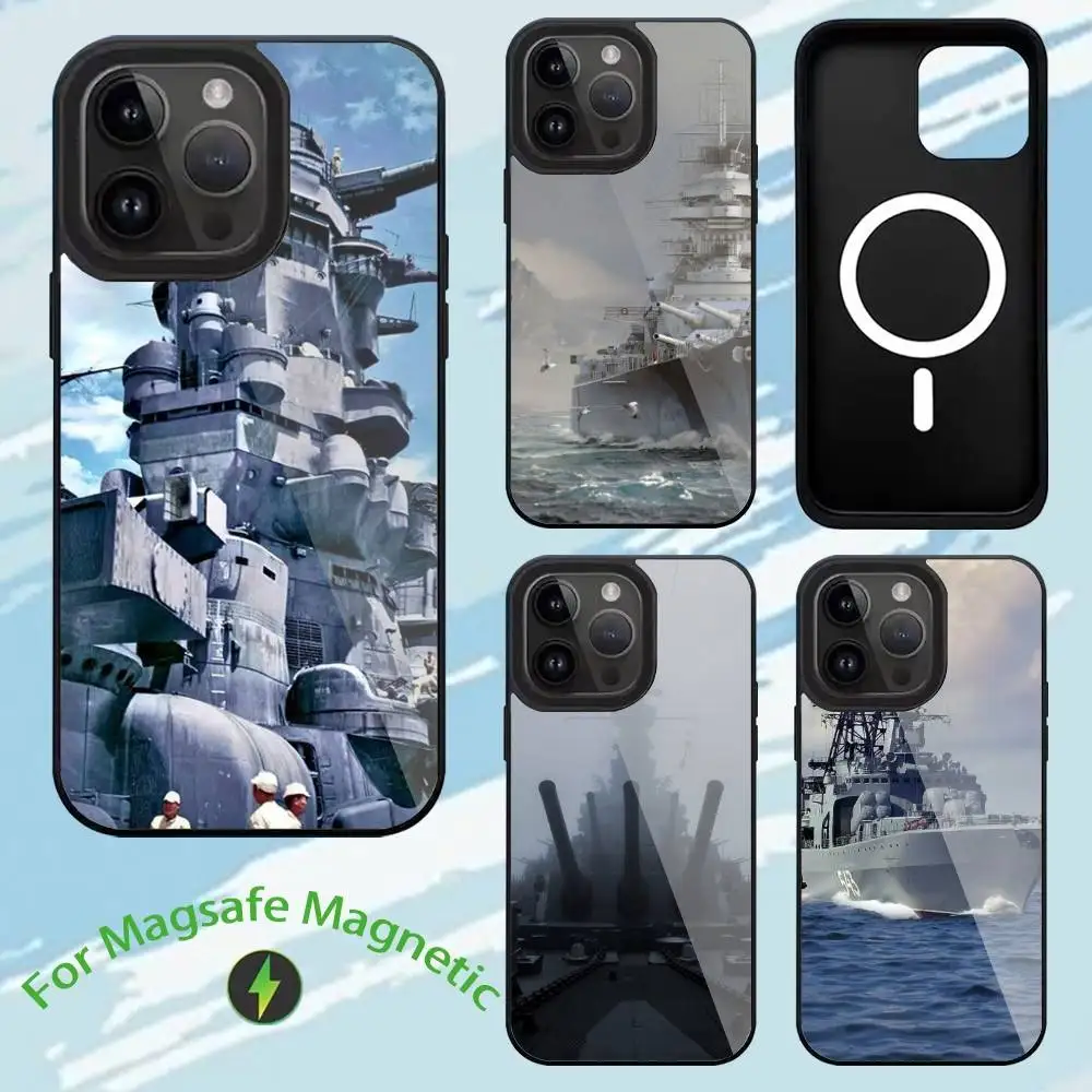 

COOL W-Warship Phone Case For iPhone17,16,15,14,13,12,11,Plus,Pro,Max For Magsafe Wireless Charging case