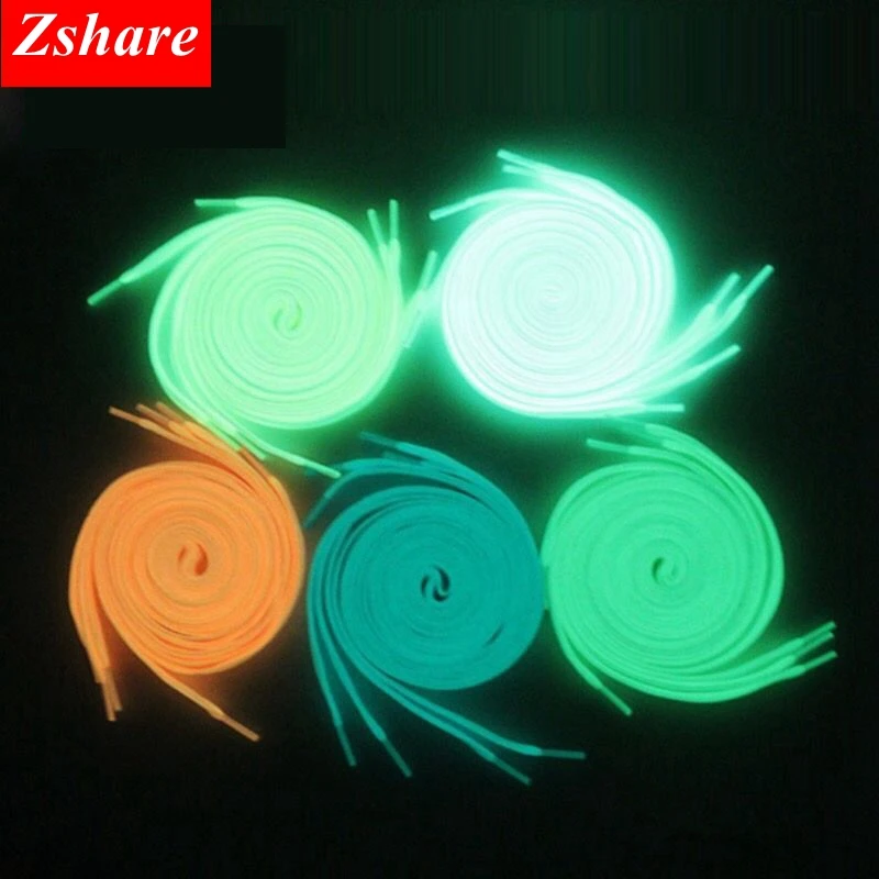 1Pair Luminous Shoelaces Sports Flat Shoes Laces Kids Adult Glow In The Dark Night Fluorescent Shoelace 80/100/120/140cm YG-2