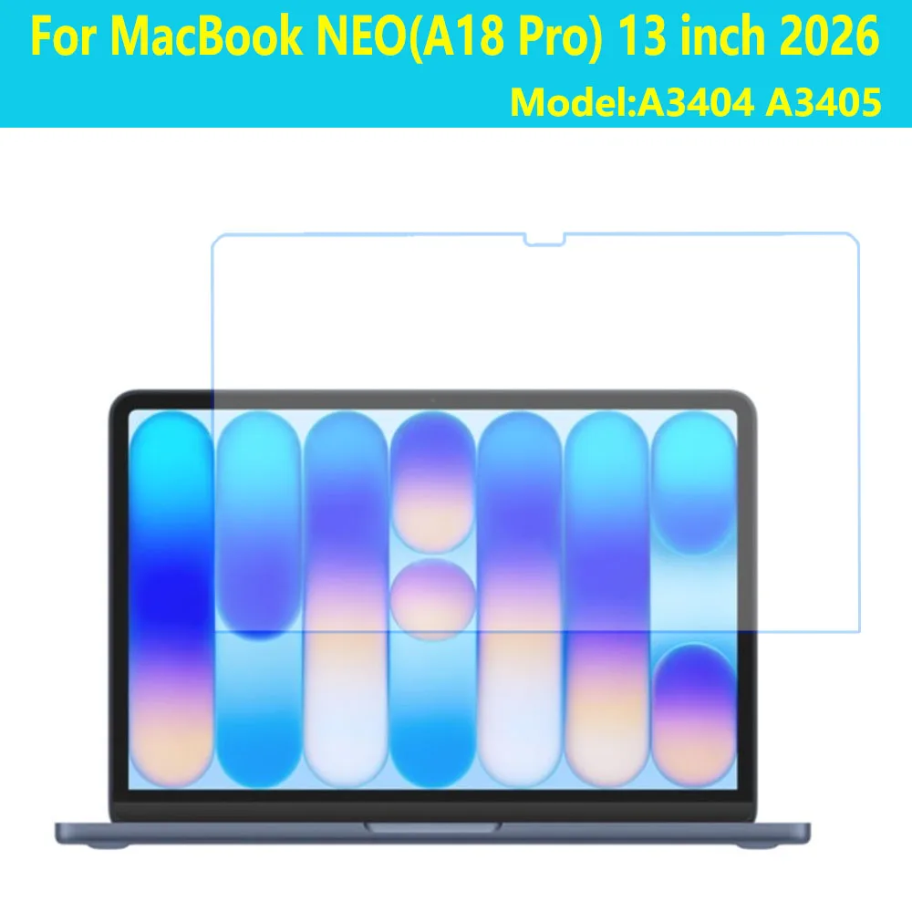 Für MacBook NEO (A18 Pro) 13 Zoll Displayschutzfolie aus gehärtetem Glas für Apple MacBook NEO Anti-Kratz-Schutzfolie A3404 A3405