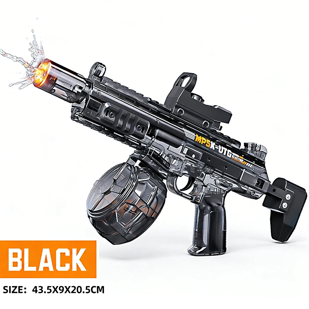 Simulated Firing and Recoil Electric Water GunToys Children Automatic Sensor Lights Water Pistol Summer Outdoor Beach Kids Toy