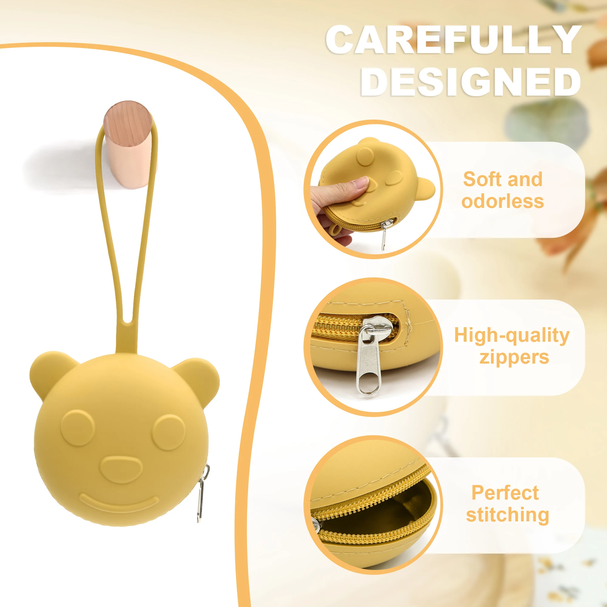 ポータブルシリコンおしゃぶりバッグ、おしゃぶり収納ボックス、 - Backpack Diaper Bag のレビューと価格