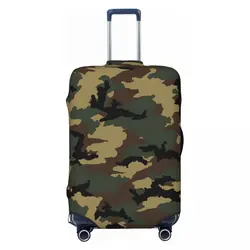 Custom Fashion Original Woodland Camo Luggage Cover Protector Washable Military Army Camouflage Travel Suitcase Covers